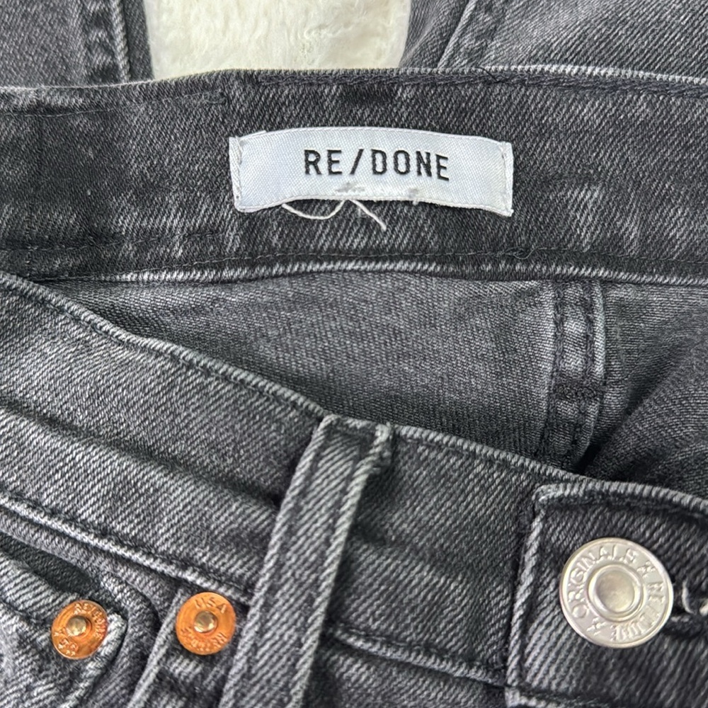 Re/Done Black Straight Leg Jeans Timeless Style - Picture 10 of 10